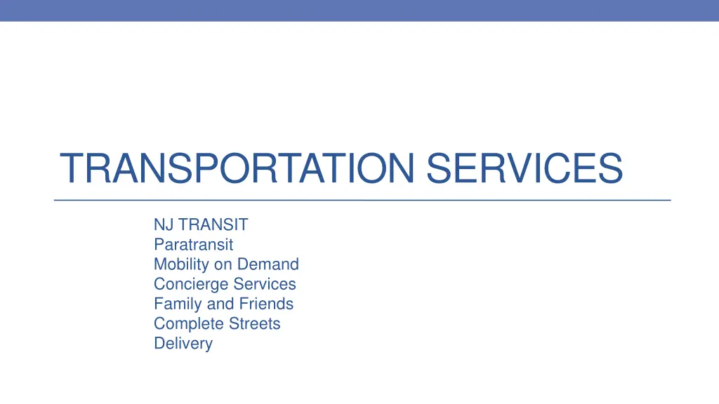 transportation services