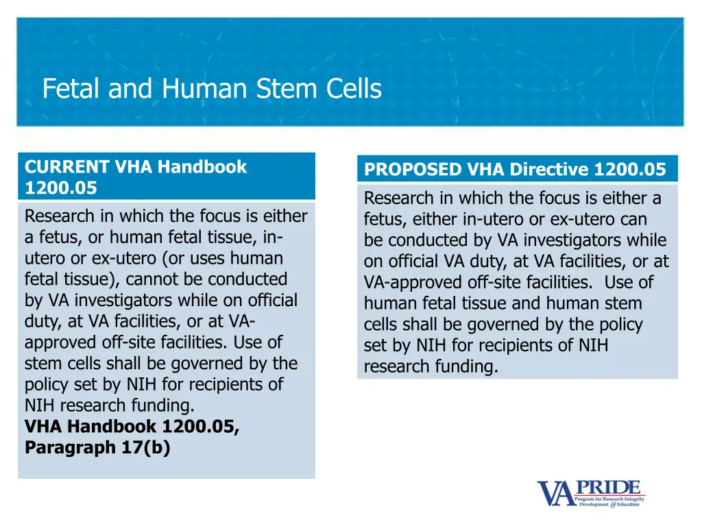 fetal and human stem cells