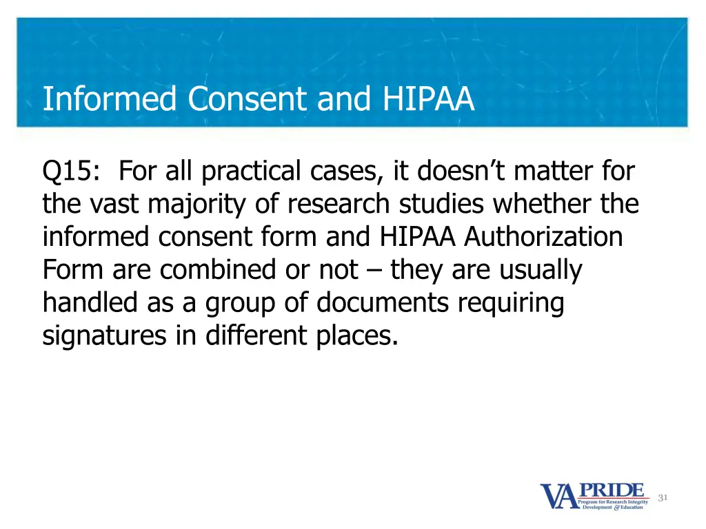 informed consent and hipaa