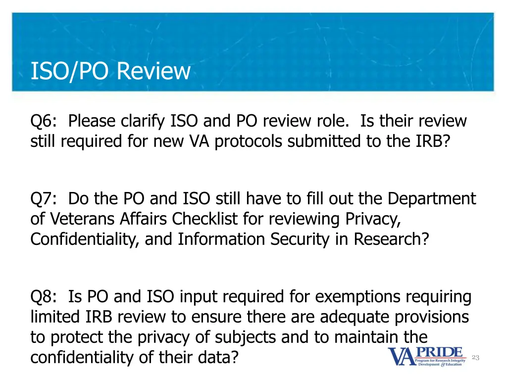 iso po review