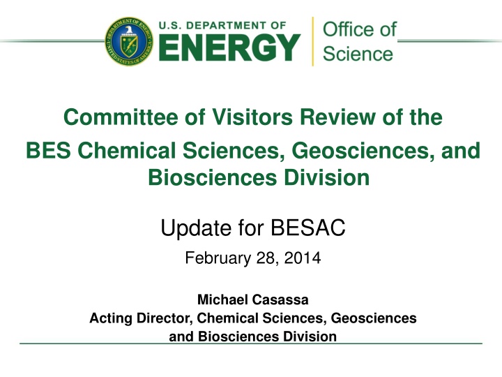 committee of visitors review of the bes chemical