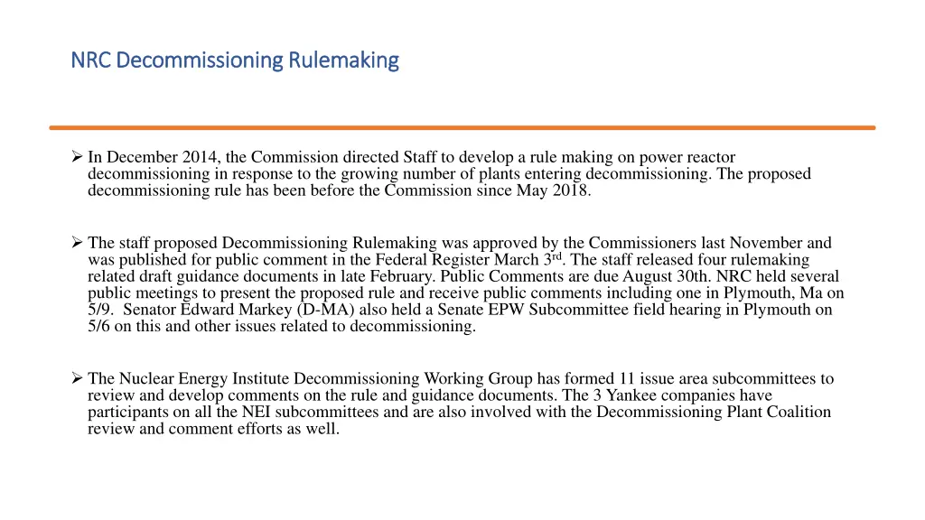 nrc decommissioning rulemaking