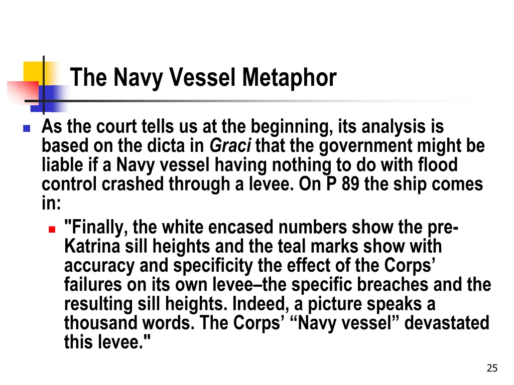 the navy vessel metaphor