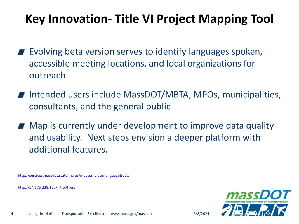 key innovation title vi project mapping tool