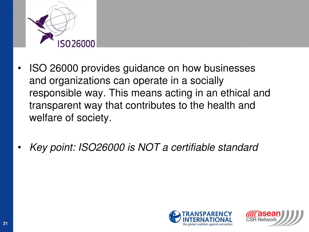 iso 26000 provides guidance on how businesses