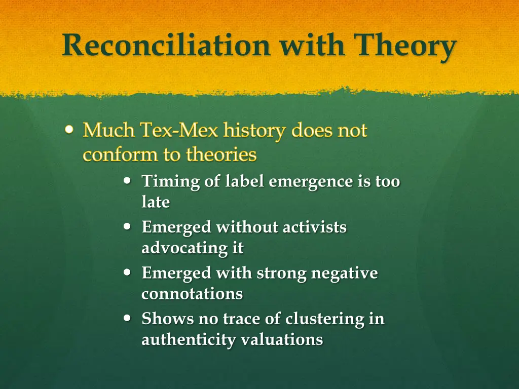 reconciliation with theory