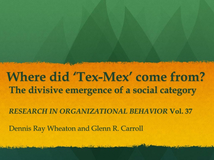 where did tex mex come from the divisive