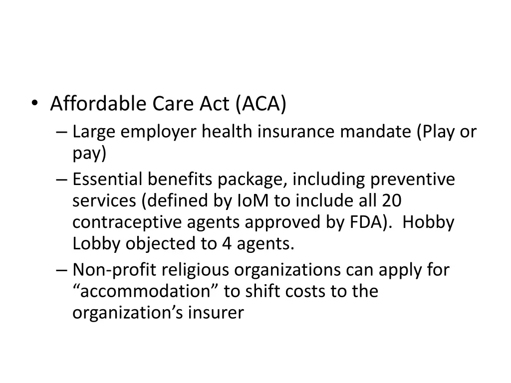 affordable care act aca large employer health