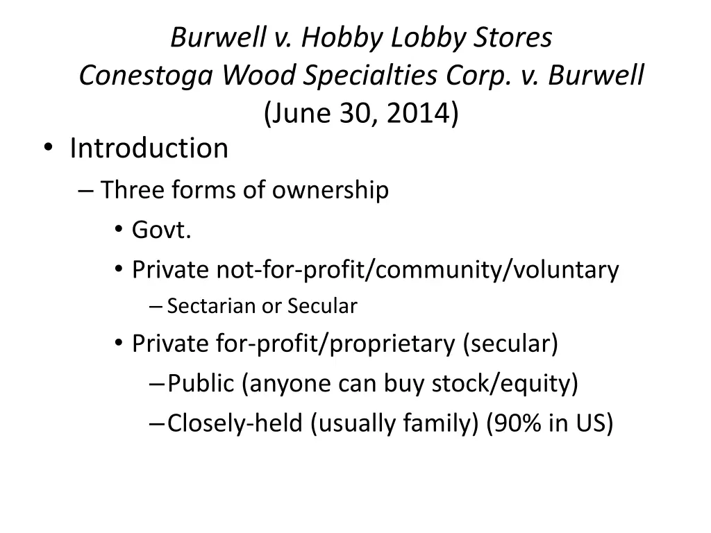 burwell v hobby lobby stores conestoga wood