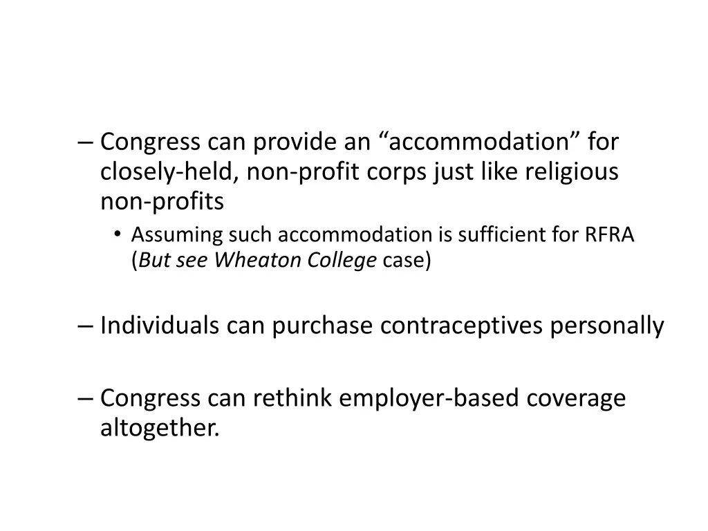 congress can provide an accommodation for closely