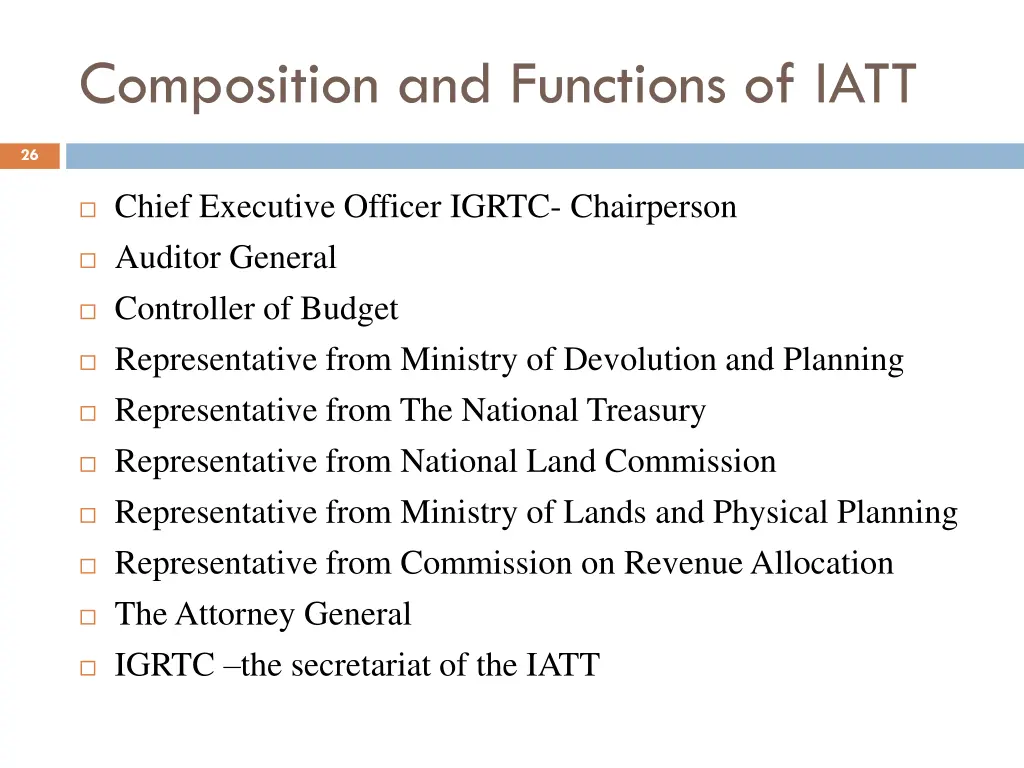 composition and functions of iatt