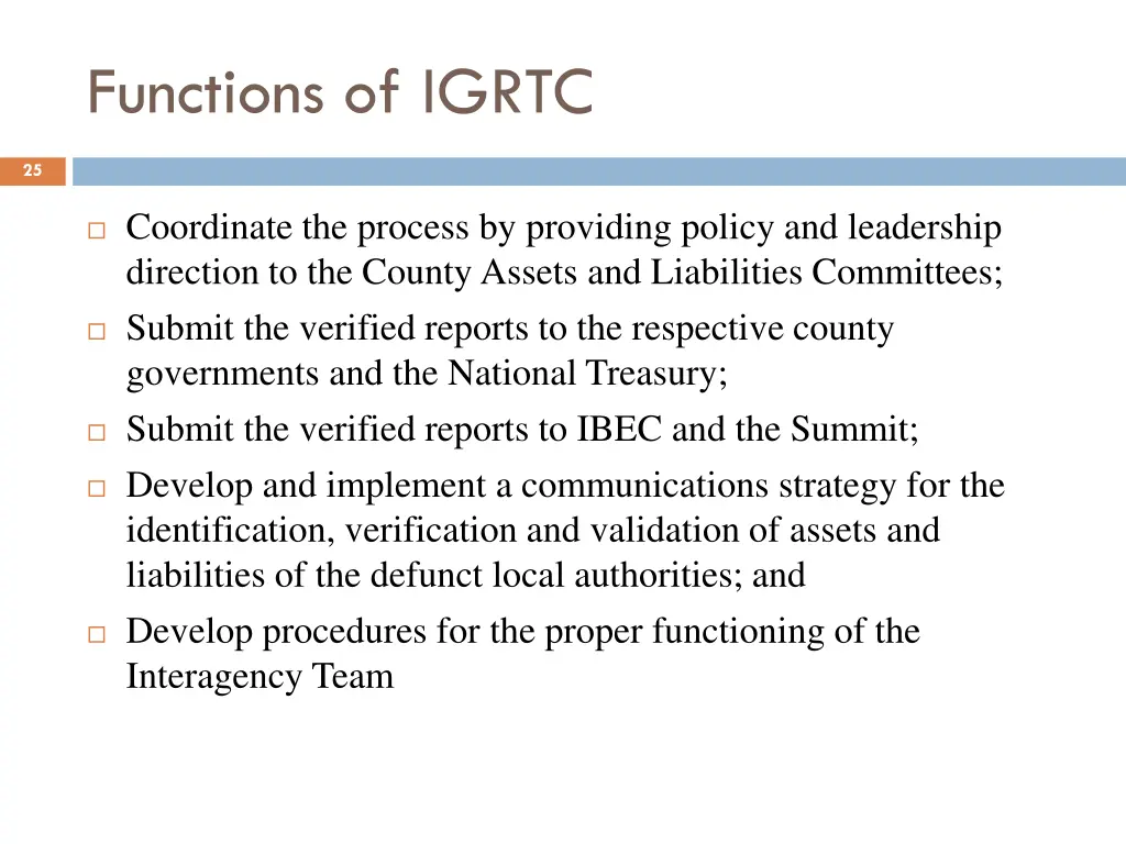 functions of igrtc