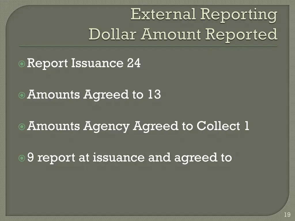 report issuance 24