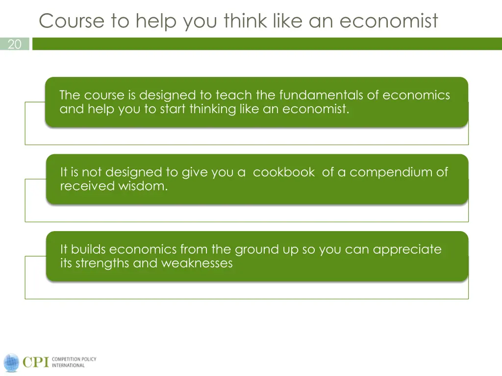 course to help you think like an economist