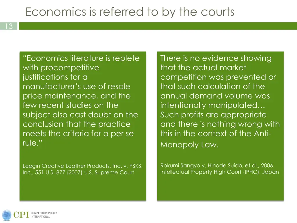 economics is referred to by the courts