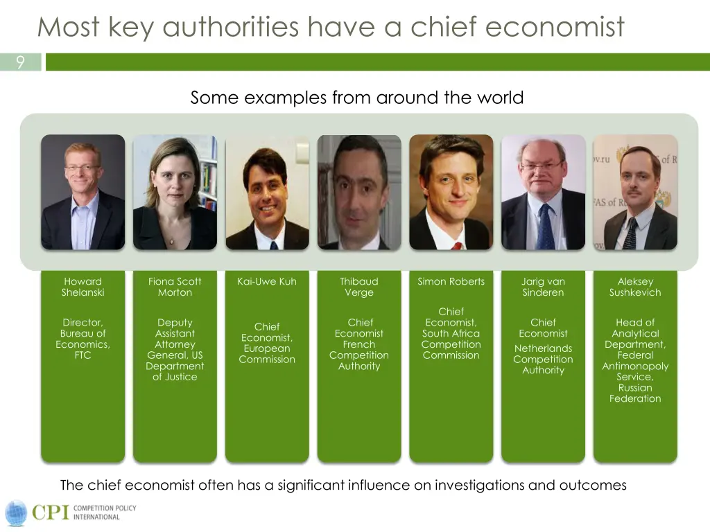 most key authorities have a chief economist