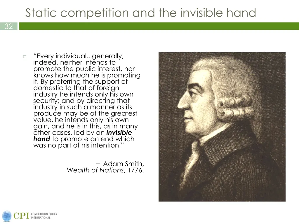 static competition and the invisible hand