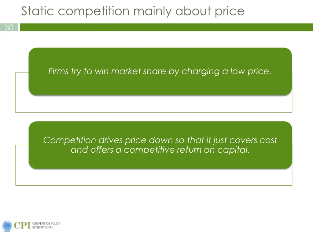 static competition mainly about price