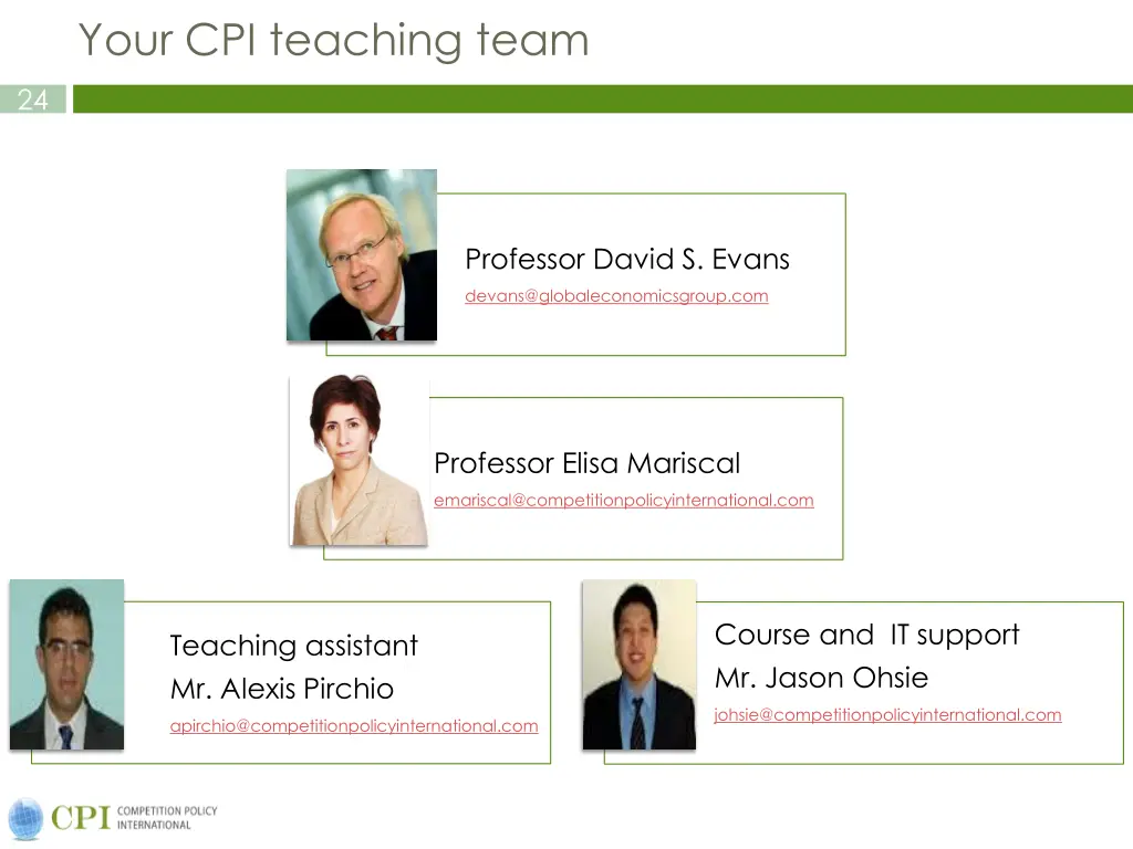 your cpi teaching team