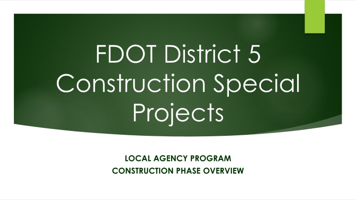 fdot district 5 construction special projects