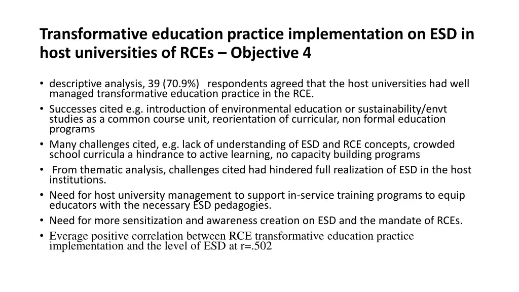 transformative education practice implementation