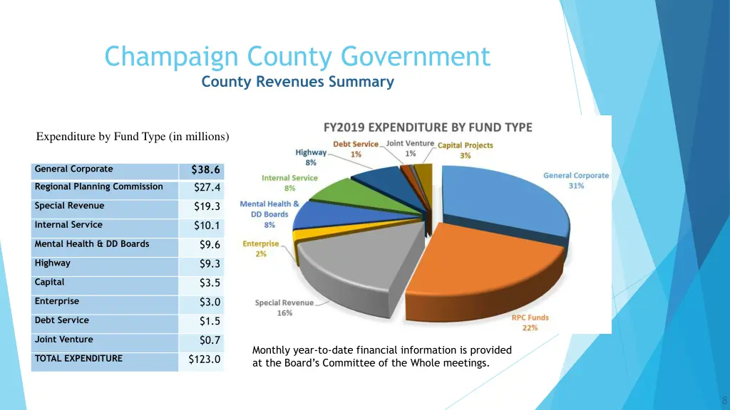 champaign county government county revenues