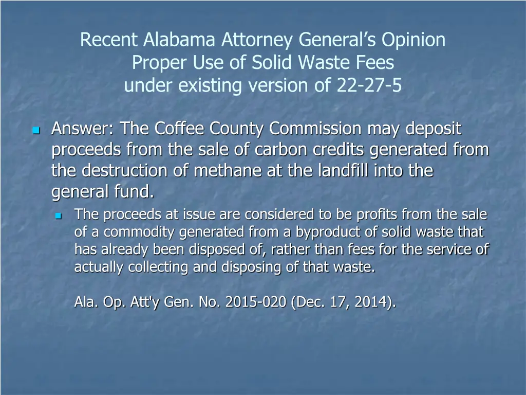 recent alabama attorney general s opinion proper 1