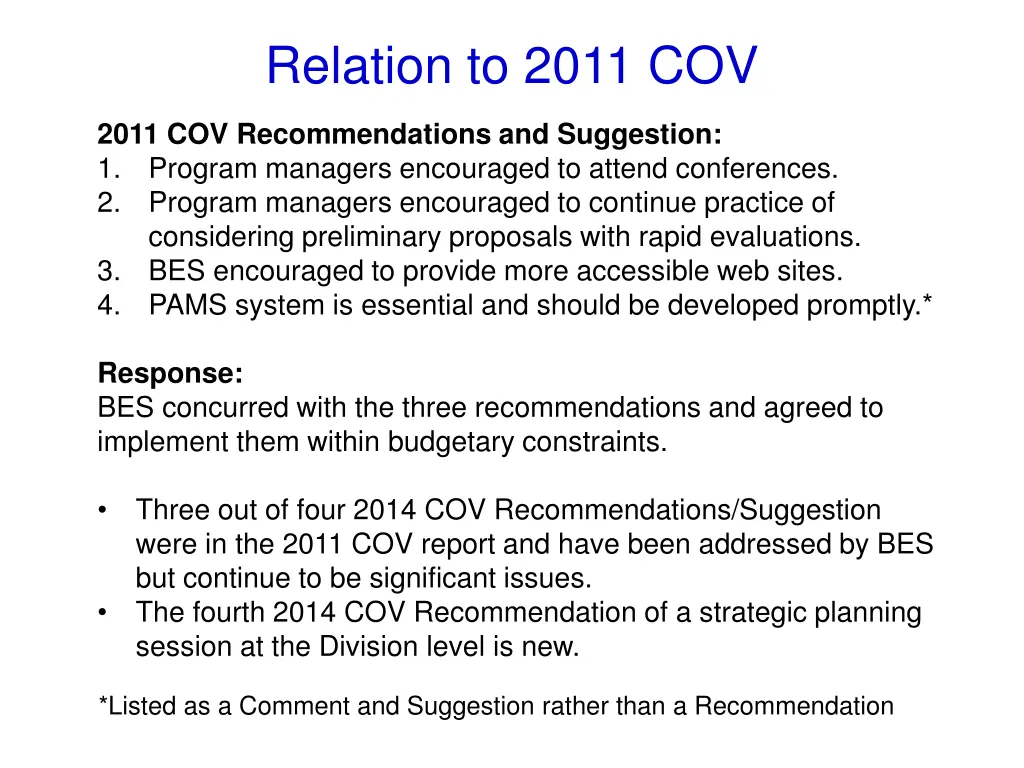 relation to 2011 cov