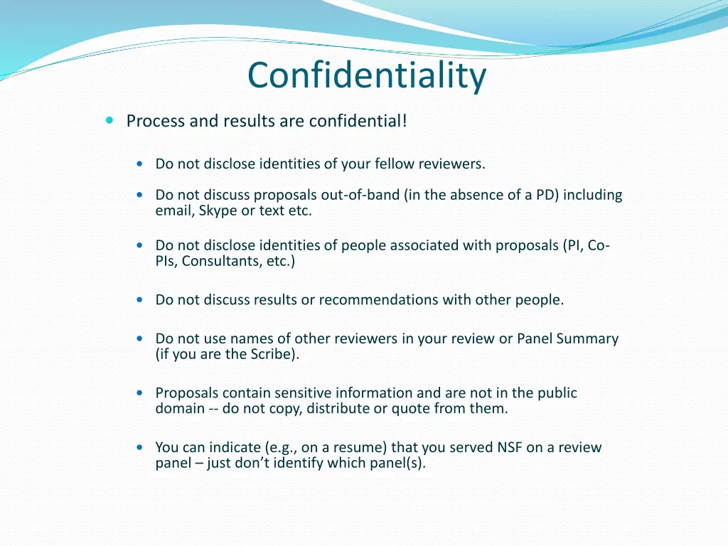 confidentiality