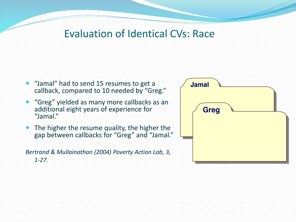 evaluation of identical cvs race