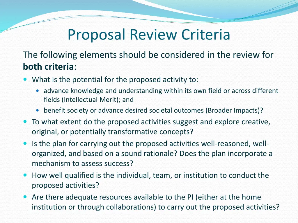 proposal review criteria 1