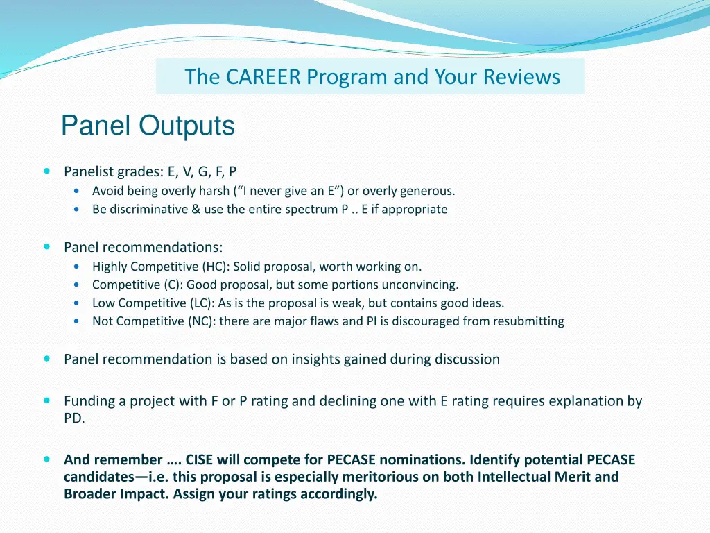 the career program and your reviews 1