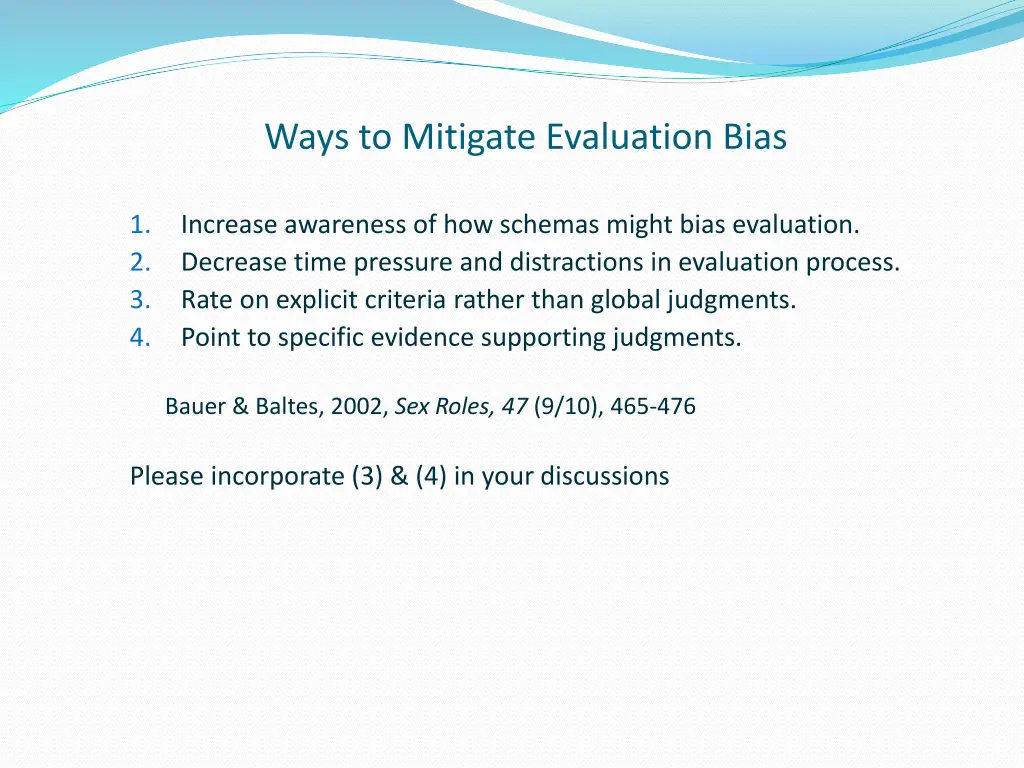 ways to mitigate evaluation bias