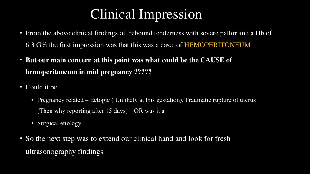 clinical impression