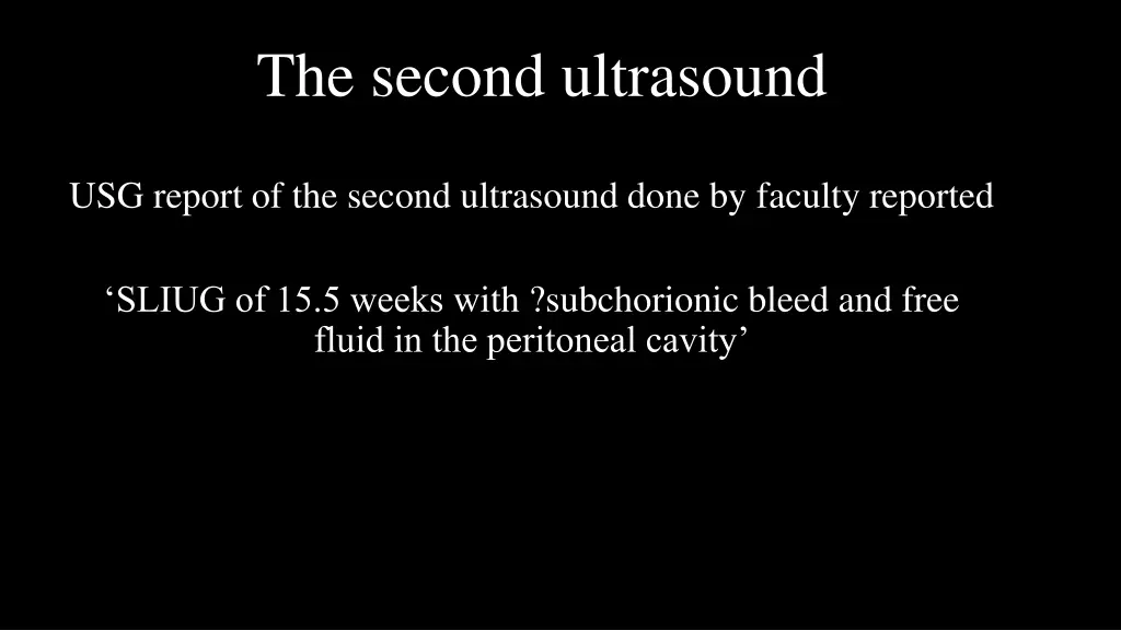 the second ultrasound