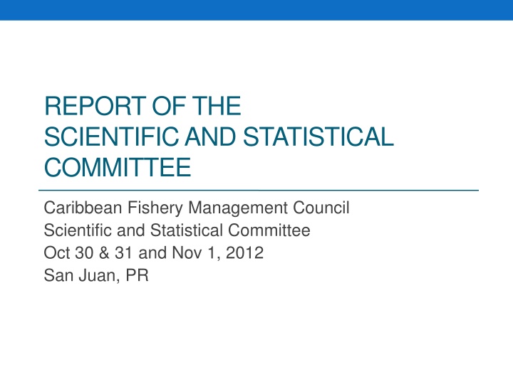 report of the scientific and statistical committee