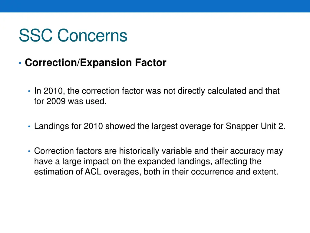 ssc concerns