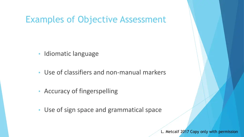 examples of objective assessment 1