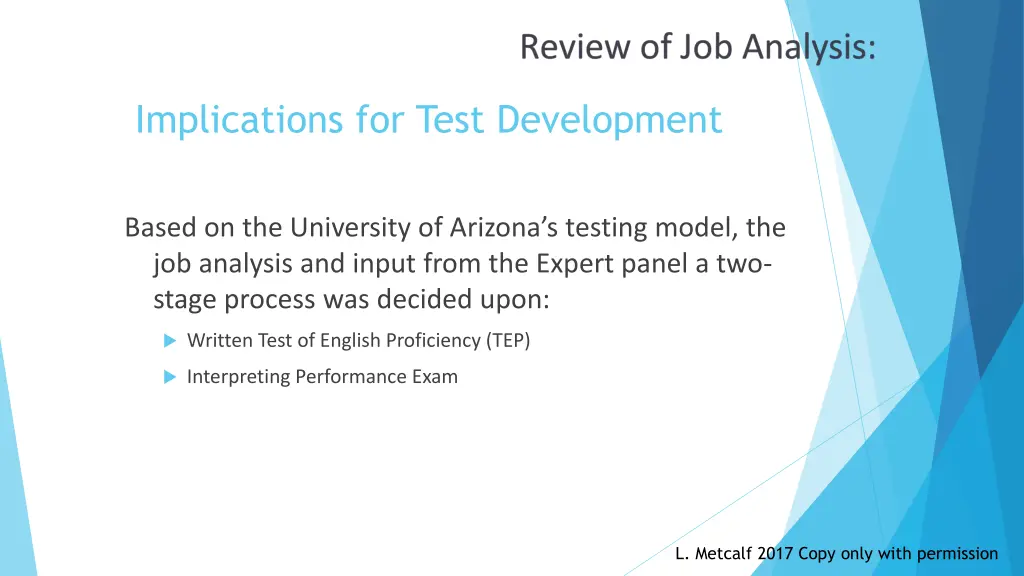 implications for test development 2