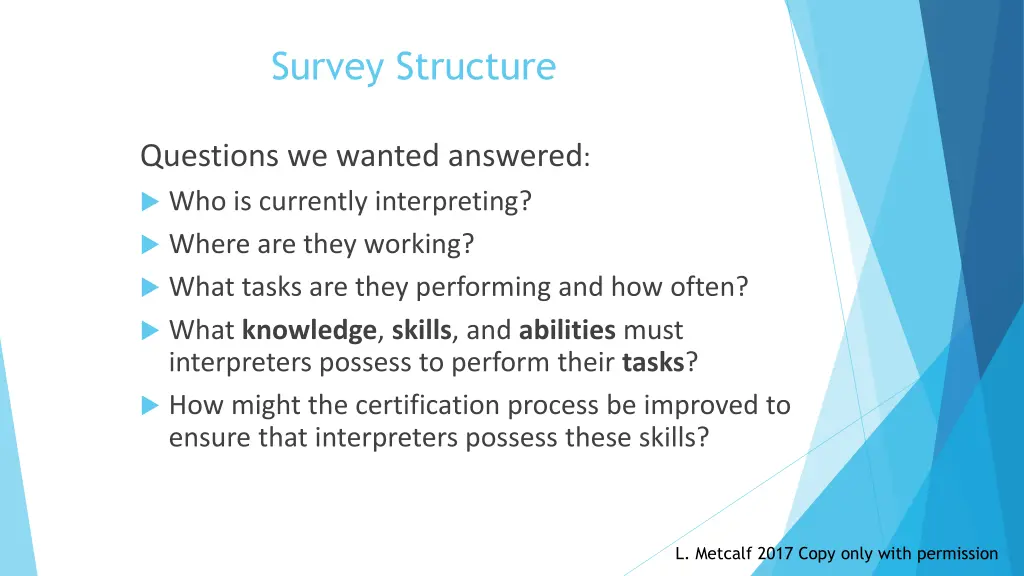 survey structure