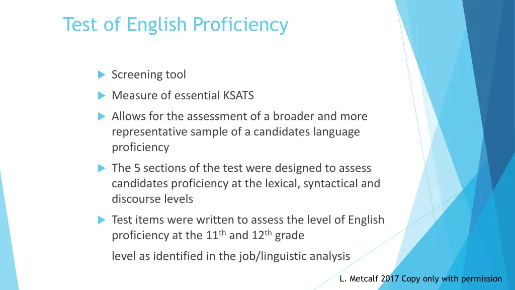 test of english proficiency