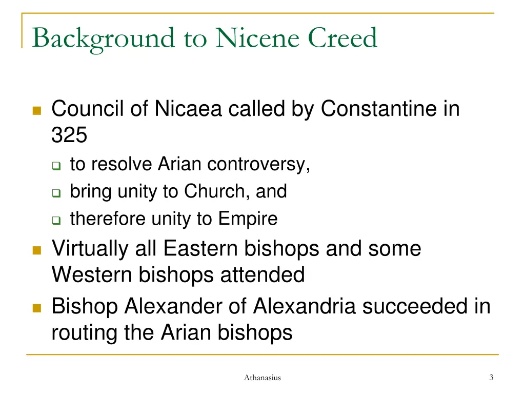 background to nicene creed