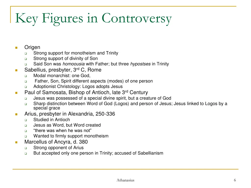 key figures in controversy