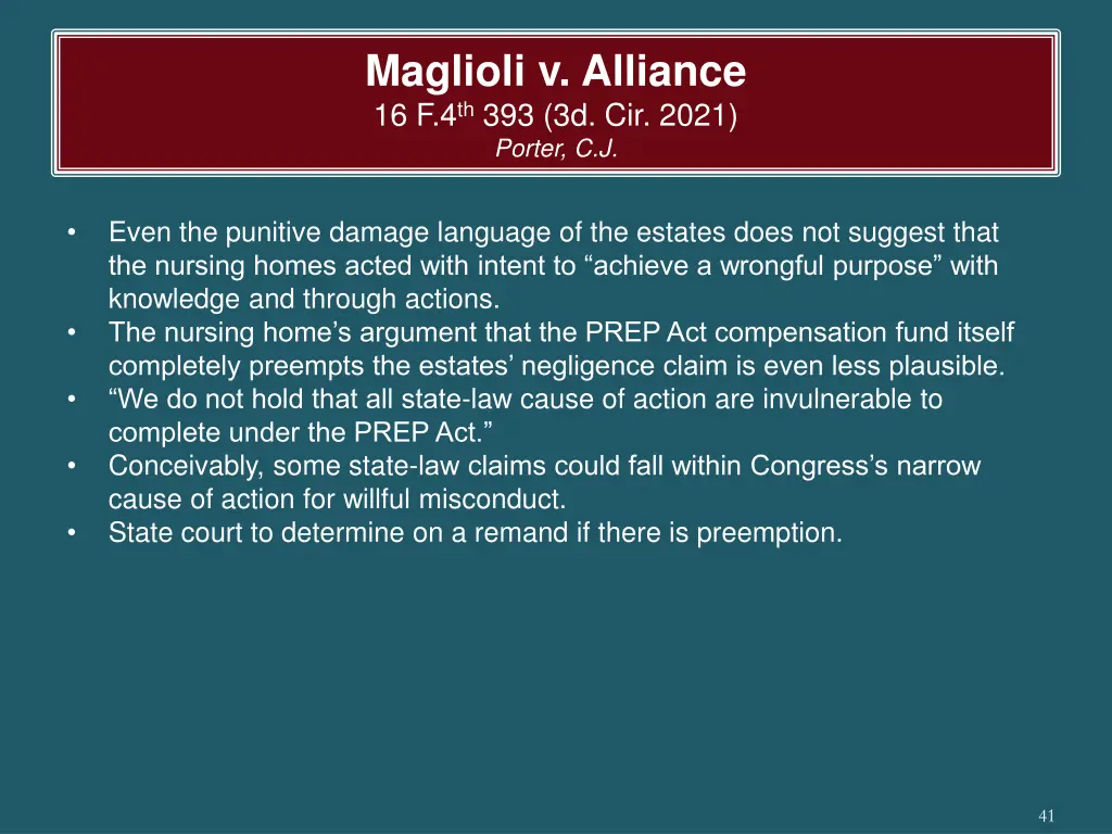 maglioli v alliance 16 f 4 th 393 3d cir 2021 3