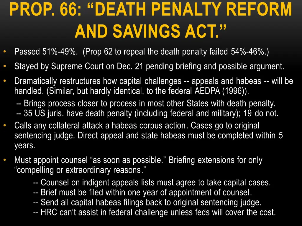 prop 66 death penalty reform and savings