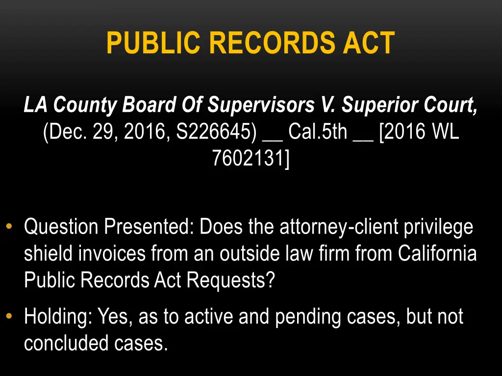 public records act