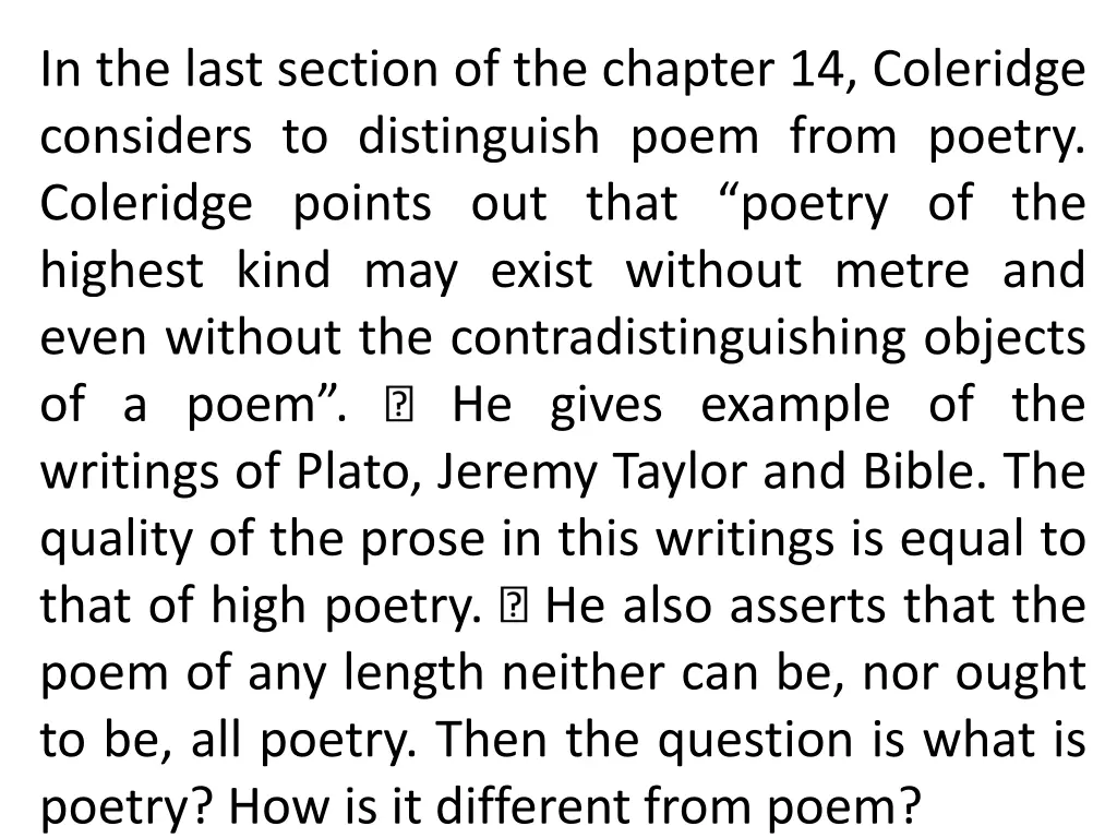 in the last section of the chapter 14 coleridge