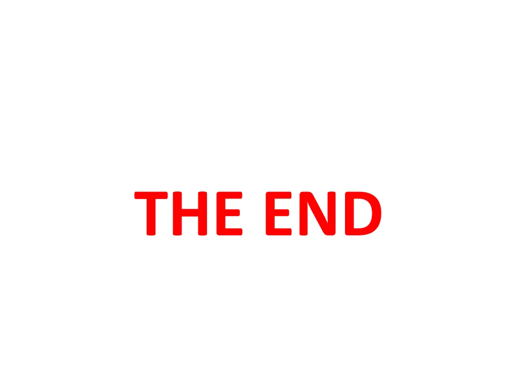 the end