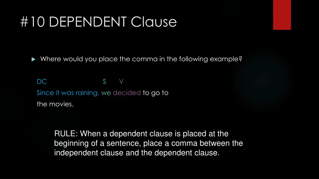 10 dependent clause 1