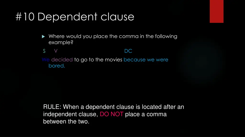 10 dependent clause 3